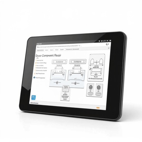 Expert technician diagnosing a dryer issue quickly. Professional appliance repair service ready to restore your laundry functionality fast.