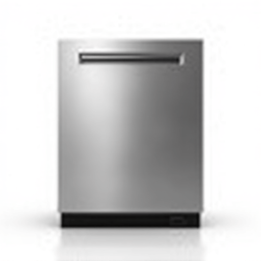 Expert dishwasher repair technician in Elk Grove inspecting a modern stainless steel dishwasher for faults.