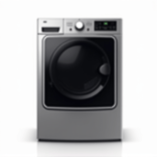 Satisfied Rancho Cordova homeowner next to a fully repaired, modern clothes dryer.