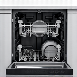 Internal view of a Bosch dishwasher focusing on the sump assembly area where leaks commonly occur. This component requires specialized knowledge for proper diagnosis and repair.