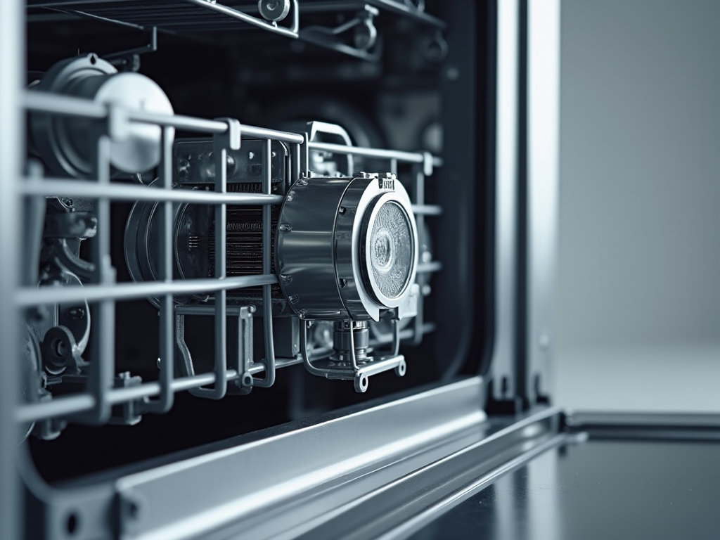 Experts analyzing a high-end Bosch or Miele dishwasher for repair in a Sacramento home.