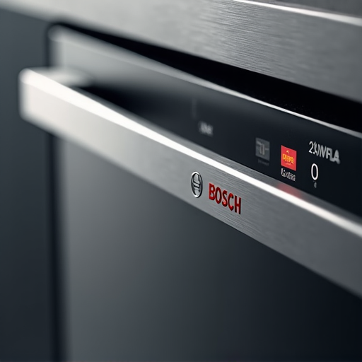 Luxe Appliances Repairs expert servicing a high-end Bosch refrigerator and oven unit.