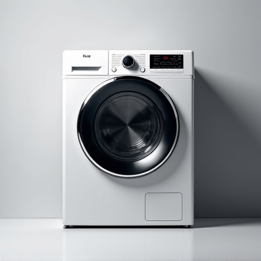 Expert washer mechanic in Carmichael troubleshooting a complex issue on a modern front-load washing machine.