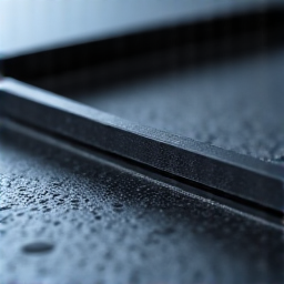 Close-up of a dishwasher door seal showing wear and potential leak points. This image details common failure areas in a dishwasher gasket, critical for preventing water leaks during the wash cycle.