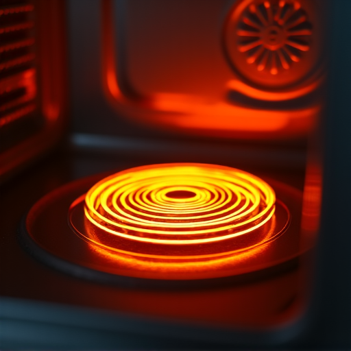 Detailed close-up of a new heating element installation inside a modern electric wall oven, ensuring fast pre-heating performance.