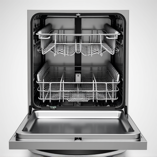 Licensed technician performing detailed diagnostics on a modern, high-end Bosch dishwasher in an Elk Grove kitchen.
