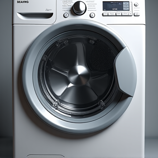 Professional repair of a modern High-Efficiency (HE) washer in a Folsom residence. The technician is replacing a faulty drum bearing on a front-load unit, demonstrating advanced HE washer diagnostic skills.
