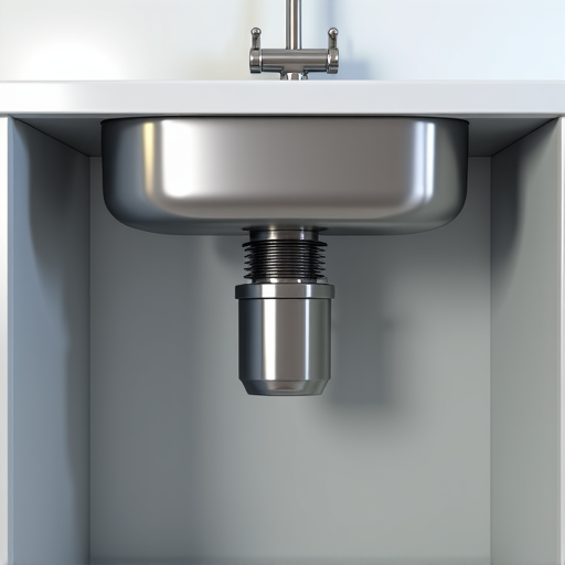 Licensed technician performing fast garbage disposal repair on a kitchen sink unit in Sacramento, CA.