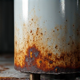 Worried homeowner looking at their water heater tank, highlighting the danger of tank rupture.