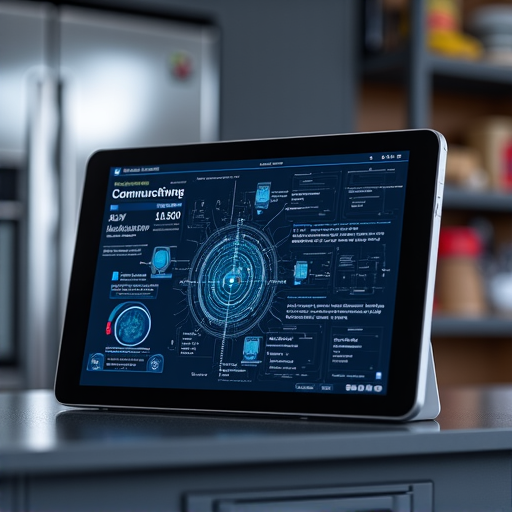 LG ThinQ Ecosystem Diagnostics in Folsom. Skilled technician utilizing a tablet to run deep diagnostics on an LG appliance connected to the ThinQ smart system.