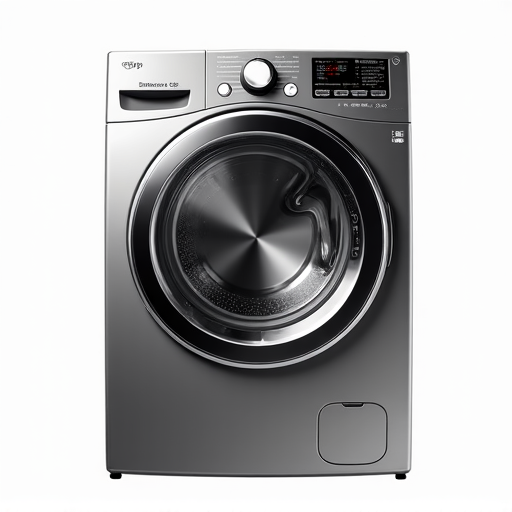 Licensed appliance repair technician inspecting the internal components of a front-load washing machine, demonstrating specialized knowledge for HE brands.