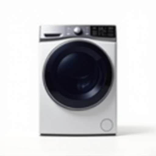 Licensed appliance repair specialist replacing faulty drainage pump on a modern Maytag front-load washing machine.