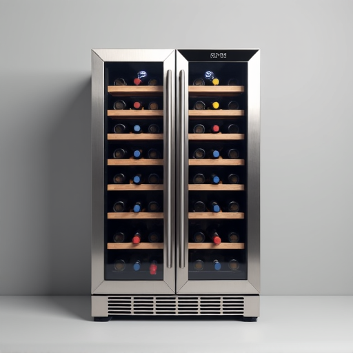 Specialist calibrating temperature and humidity settings on a luxury wine refrigerator for vintage wine preservation.