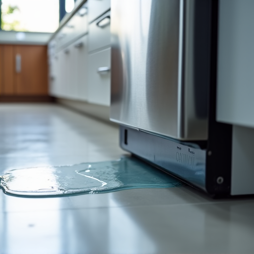 24/7 Emergency Dishwasher Service in Elk Grove. Image of a clearly marked Luxe Appliances Repairs van arriving on a night call for urgent leak repair assistance.