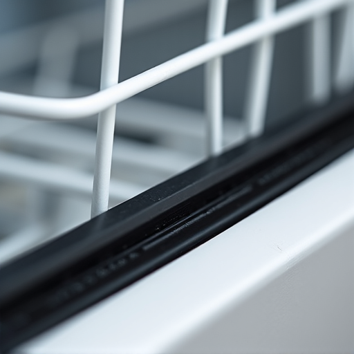 Detailed view of a repaired seal on a high-end Bosch dishwasher, demonstrating technical expertise.
