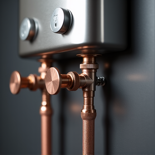 Detailed view of clean, finalized internal pipework after a residential water heater replacement in the Carmichael area.