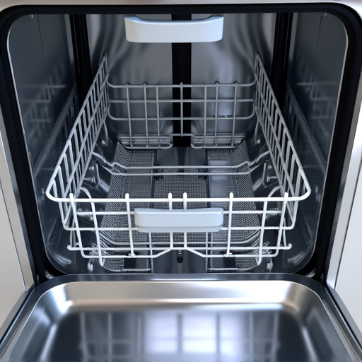 A dishwasher interior showing results after a deep cleaning and scale removal addressing Sacramento hard water issues.