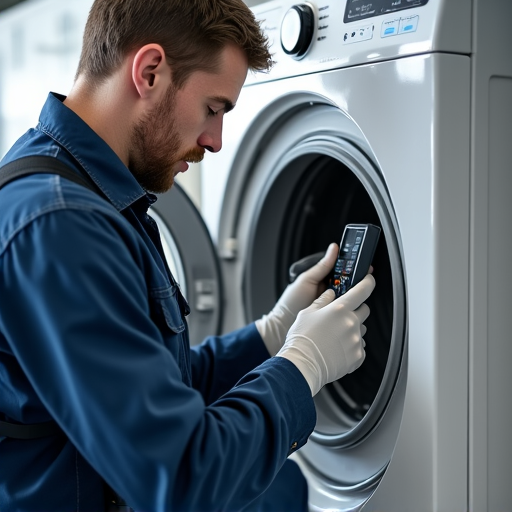 Final inspection showing correct belt tension after a full service on a residential dryer unit in Folsom, ensuring quiet and reliable tumbling action.