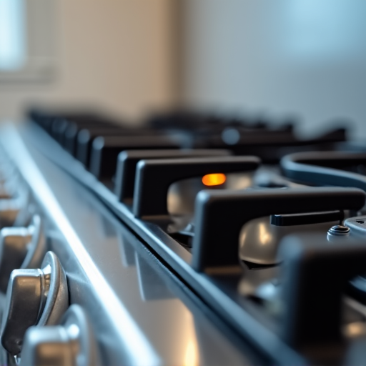 Closeup of diagnostic tools connected to the control panel of a modern Folsom oven during troubleshooting. This image demonstrates the use of specialized equipment for accurate diagnosis of complex oven issues.