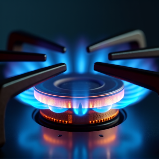 Close-up of a certified technician safely replacing a faulty gas range igniter on a residential stove, ensuring proper connection and functionality.