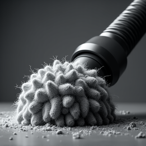 Close-up on industrial-grade vacuum equipment used by Luxe Appliances Repairs to extract hazardous lint buildup from a Sacramento area dryer vent system.
