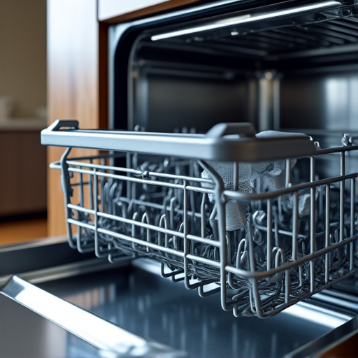 Luxe Appliances service professional working on a built-in dishwasher under the counter in a Midtown Sacramento residence, delivering prompt service.