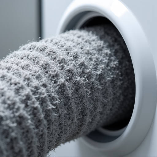 Before photo showing severe lint blockage in a residential dryer vent system in North Highlands, CA, indicating a major fire hazard.
