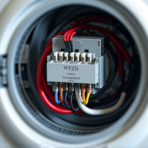 Technician inspecting wiring and motor connections on a high-end Whirlpool dryer during 24/7 emergency repair service in Roseville.