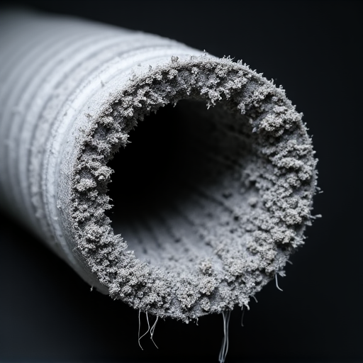 Visual proof of professional dryer vent cleaning showing a severely clogged vent duct compacted with lint before service in a Sacramento home.