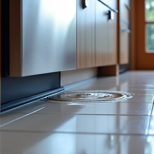 Samsung Dishwasher Leak Diagnosis in Folsom. A technician uses specialized tools to pinpoint the internal source of a water leak in a Samsung model for rapid repair.