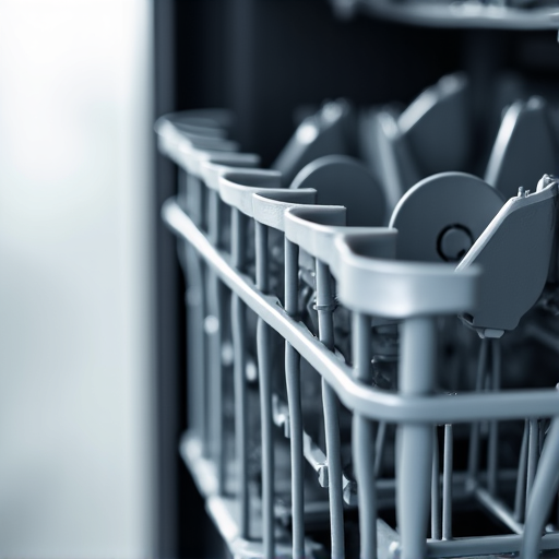 Licensed technician closely inspecting a Miele dishwasher for leaks during a same-day repair service call in Sacramento County. We specialize in European appliance repair at your home.