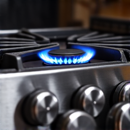 Licensed Viking Range Repair in Roseville. Close-up on a professional technician calibrating the digital controls of a premium Viking gas range.