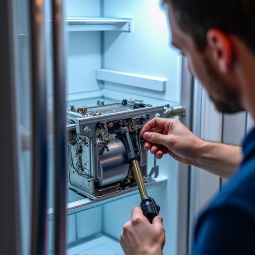 Emergency 24/7 refrigerant leak and compressor replacement service for a large-capacity refrigerator in West Sacramento, CA, preventing total food loss.
