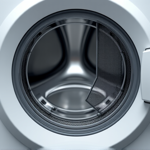 Interior view of a Whirlpool Cabrio washer drum during repair, showing component inspection. Fast, professional repair focusing on factory-specified parts to ensure longevity.