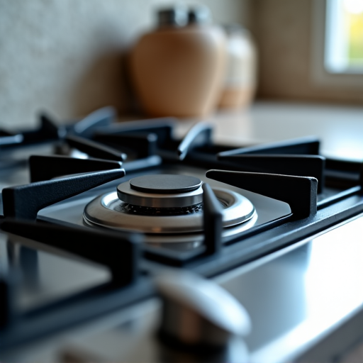 Expert repair of a Wolf oven in a Roseville kitchen, showing detailed gas safety line inspection during service.