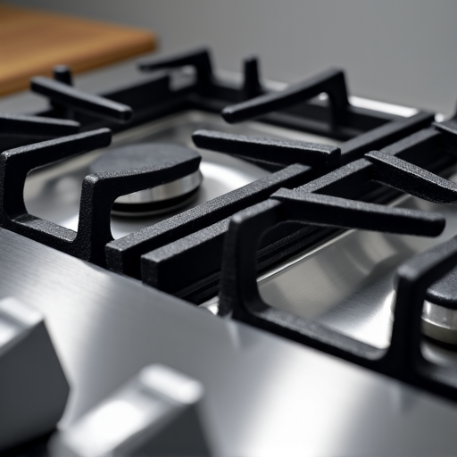 Professional technician performing gas range repair service in Carmichael, CA.