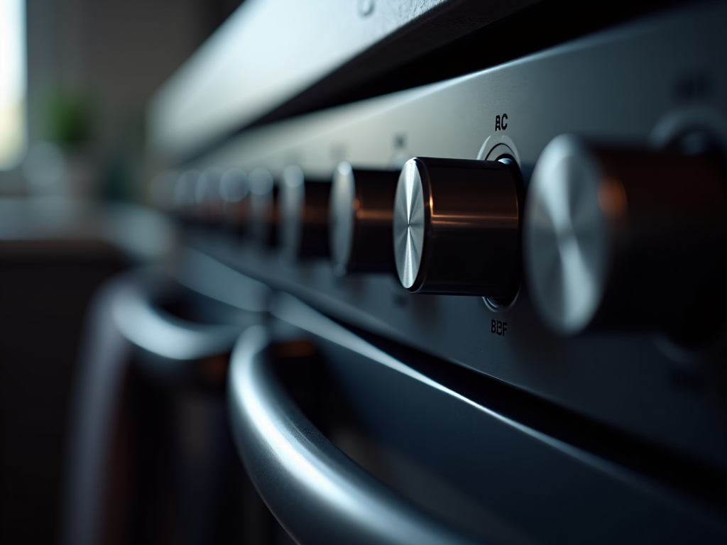 Professional licensed technician servicing a high-end gas range in a Folsom kitchen.