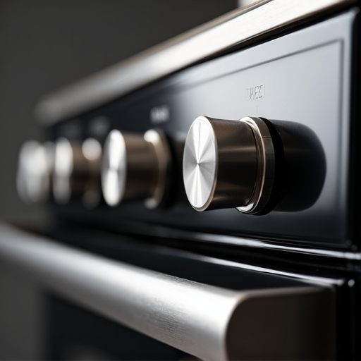 Expert service for a glass stove top replacement, showing a technician repairing a modern, cracked ceramic cooktop surface.