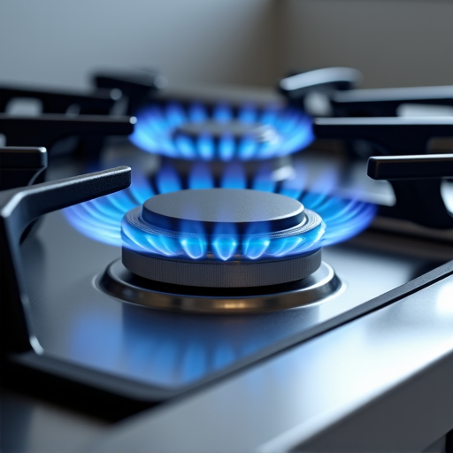 Professional technician performing expert oven repair service in a Fair Oaks kitchen, focusing on gas ignition parts.