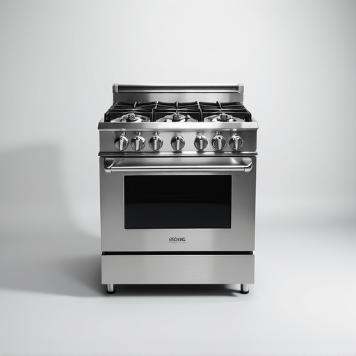 Licensed technician diagnosing an oven repair issue in a North Highlands kitchen setting, focusing on gas safety.