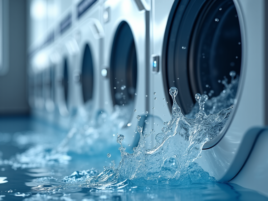 Licensed technician providing fast washer repair service in a modern laundry room near Fair Oaks, CA.