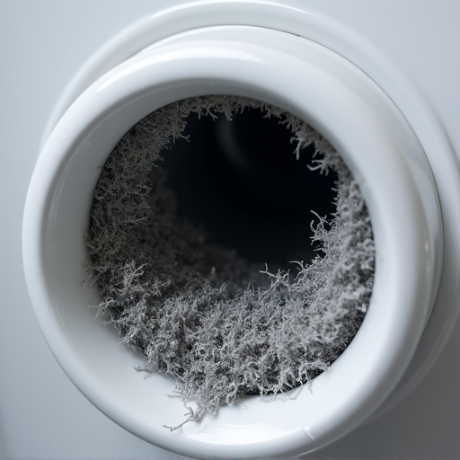 Severely clogged dryer vent showing excessive lint buildup, a major fire hazard in a Sacramento home.