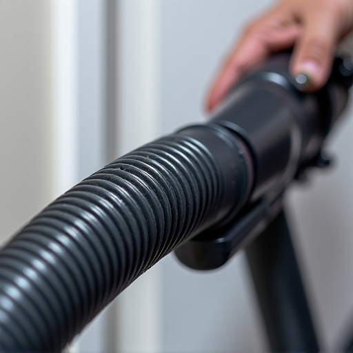 Warning signs of a clogged dryer vent, showing lint buildup near a dryer hose and a hot appliance exterior.