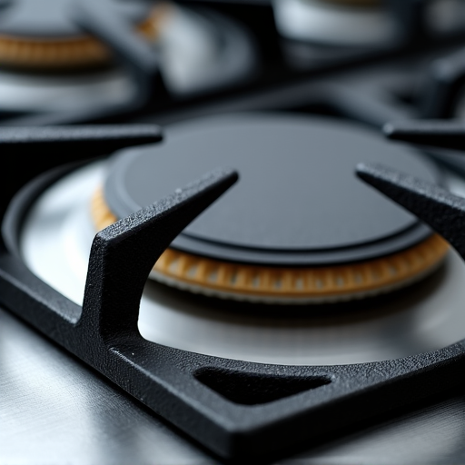 Licensed technician inspecting a gas range for professional repair service in Sacramento.