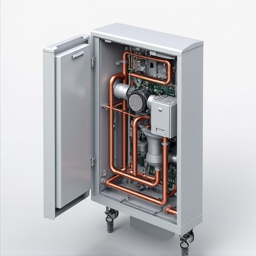 Technician performing diagnostics on a sophisticated tankless water heater system in a Sacramento home.