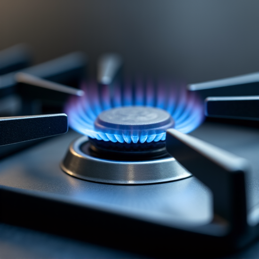 Licensed technician diagnosing a dual-fuel stove issue, preparing for stove igniter replacement.