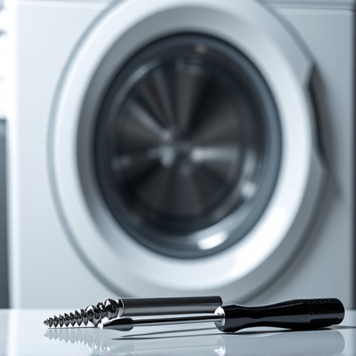 Close-up of appliance repair tools next to a washing machine drum and dryer vent, representing laundry service expertise.