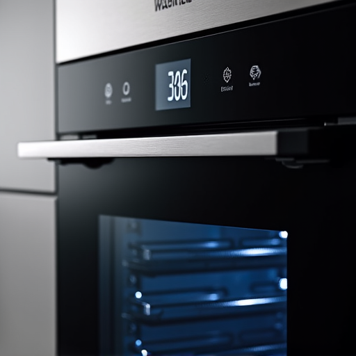 Technician performing detailed diagnostics on a high-end Wolf oven, showcasing commitment to specialized, brand-specific repair standards.